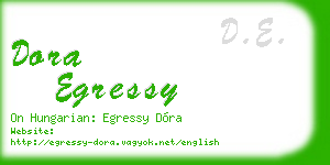 dora egressy business card