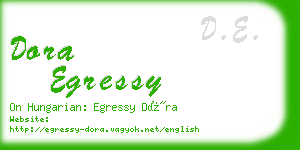 dora egressy business card